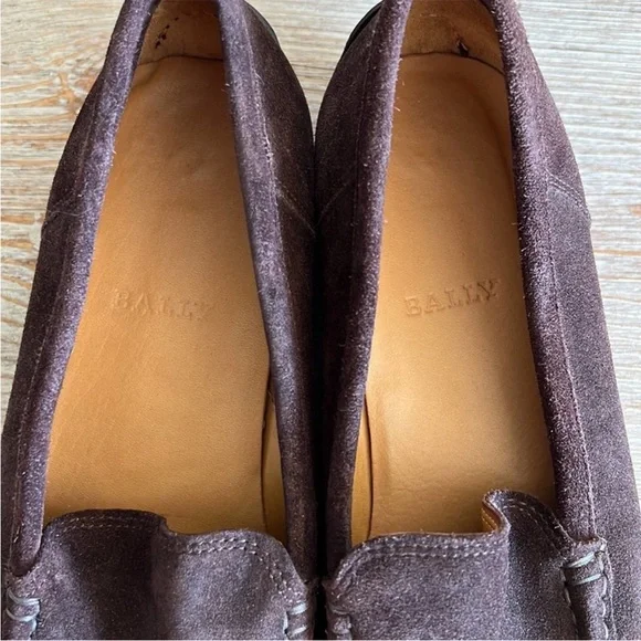 Bally Brown Suede Loafers Size 6 - Picture 5 of 6